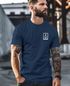 Herren T-Shirt Anker Motiv Brust Batch Logo Fashion Streetstyle Neverless®preview