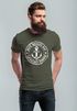 Herren T-Shirt Anker Motiv maritim Retro Badge Vintage Anchor Print Neverless®preview