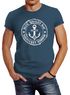 Herren T-Shirt Anker Motiv maritim Retro Badge Vintage Anchor Print Neverless®preview