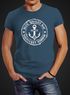 Herren T-Shirt Anker Motiv maritim Retro Badge Vintage Anchor Print Neverless®preview