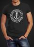 Herren T-Shirt Anker Motiv maritim Retro Badge Vintage Anchor Print Neverless®preview