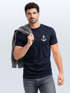 Herren T-Shirt Anker Print Kurzarm Shirt aus Baumwolle mit maritimem Logo Rundhals  Modern Fit Casual Streetwear Sommer Neverless®preview