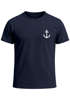 Herren T-Shirt Anker Print Kurzarm Shirt aus Baumwolle mit maritimem Logo Rundhals  Modern Fit Casual Streetwear Sommer Neverless®preview
