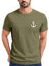 Herren T-Shirt Anker Print Kurzarm Shirt aus Baumwolle mit maritimem Logo Rundhals  Modern Fit Casual Streetwear Sommer Neverless®preview