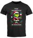 Herren T-Shirt Anti-Weihnachten Grinch Weihnachtsmuffel Frohe Arschnachten ihr Weinlöcher Ugly XMAS Funshirt Moonworks®preview