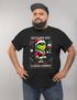 Herren T-Shirt Anti-Weihnachten Grinch Weihnachtsmuffel Heute wird sich flüssig ernährtr Ugly XMAS Funshirt Moonworks®preview