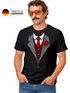 Herren T-Shirt Anzug Schlips Krawatte Aufdruck Kostümidee Fasching Karneval Mottoparty Fun-Shirt Moonworks®preview