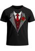 Herren T-Shirt Anzug Schlips Krawatte Aufdruck Kostümidee Fasching Karneval Mottoparty Fun-Shirt Moonworks®preview