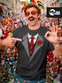 Herren T-Shirt Anzug Schlips Krawatte Aufdruck Kostümidee Fasching Karneval Mottoparty Fun-Shirt Moonworks®preview