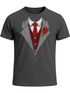 Herren T-Shirt Anzug Schlips Krawatte Aufdruck Kostümidee Fasching Karneval Mottoparty Fun-Shirt Moonworks®preview