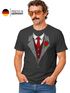 Herren T-Shirt Anzug Schlips Krawatte Aufdruck Kostümidee Fasching Karneval Mottoparty Fun-Shirt Moonworks®preview