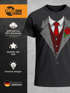 Herren T-Shirt Anzug Schlips Krawatte Aufdruck Kostümidee Fasching Karneval Mottoparty Fun-Shirt Moonworks®preview