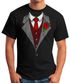 Herren T-Shirt Anzug Schlips Krawatte aufgedruckt Fun-Shirt Moonworks®preview