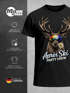 Herren T-Shirt Après-Ski Party Crew Hirsch Aufdruck Grafik Printshirt Statement Männer Winter MoonWorks® preview