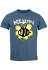 Herren T-Shirt Aufdruck Bee Happy Biene Blume Graffiti SchriftzugFashion Streetstyle Neverless®preview