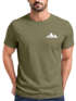 Herren T-Shirt Aufdruck Berg Wandern Polygon Design Print Outdoor Fashion Streetstyle Neverless®preview