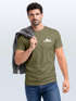 Herren T-Shirt Aufdruck Berg Wandern Polygon Design Print Outdoor Fashion Streetstyle Neverless®preview