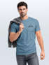 Herren T-Shirt Aufdruck Berg Wandern Polygon Design Print Outdoor Fashion Streetstyle Neverless®preview