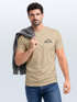 Herren T-Shirt Aufdruck Berg Wandern Polygon Design Print Outdoor Fashion Streetstyle Neverless®preview