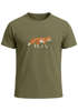 Herren T-Shirt Aufdruck Fuchs Polygon Kunstdruck Geometrie Outdoor Logo Tier Motiv Fashion Streetstyle Neverless®preview