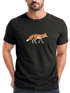 Herren T-Shirt Aufdruck Fuchs Polygon Kunstdruck Geometrie Outdoor Logo Tier Motiv Fashion Streetstyle Neverless®preview
