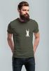 Herren T-Shirt Aufdruck Katze Cat Logo lustig Kapuzen-Pullover Männer Fashion Streetstyle Neverless®preview
