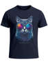 Herren T-Shirt Aufdruck Katze Cat Sommer Sonnenbrille Style Fashion Print Fashion Streetstyle Neverless®preview