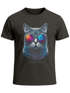 Herren T-Shirt Aufdruck Katze Cat Sommer Sonnenbrille Style Fashion Print Fashion Streetstyle Neverless®preview