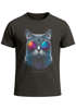 Herren T-Shirt Aufdruck Katze Cat Sommer Sonnenbrille Style Fashion Print Fashion Streetstyle Neverless®preview