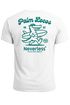 Herren T-Shirt Aufschrift Palm Locos Lustiges Surfshirt Alligator Rückendruck Kurzarm Baumwollshirt im Retro Look Baumwolle Neverless®preview
