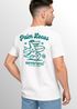 Herren T-Shirt Aufschrift Palm Locos Lustiges Surfshirt Alligator Rückendruck Kurzarm Baumwollshirt im Retro Look Baumwolle Neverless®preview