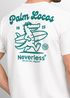 Herren T-Shirt Aufschrift Palm Locos Lustiges Surfshirt Alligator Rückendruck Kurzarm Baumwollshirt im Retro Look Baumwolle Neverless®preview