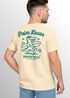 Herren T-Shirt Aufschrift Palm Locos Lustiges Surfshirt Alligator Rückendruck Kurzarm Baumwollshirt im Retro Look Baumwolle Neverless®preview