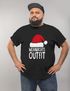Herren T-Shirt Aufschrift Weihnachtsoutfit Lustig Minimalistisch Weihnachtsmütze XMAS Outfit Männer Moonworks®preview