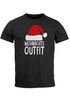 Herren T-Shirt Aufschrift Weihnachtsoutfit Lustig Minimalistisch Weihnachtsmütze XMAS Outfit Männer Moonworks®preview