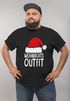 Herren T-Shirt Aufschrift Weihnachtsoutfit Lustig Minimalistisch Weihnachtsmütze XMAS Outfit Männer Moonworks®preview