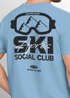 Herren T-Shirt Backprint Après Ski Outfit Social Club Skifahren Snowboarden Fashion Streetstyle Männer Neverless®preview