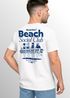 Herren T-Shirt Backprint Beach Social Club Surfer Grafik Sommer-Slogan – Kurzarm Freizeitshirt aus Baumwolle Fashion Streetstyle Neverless®preview
