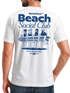 Herren T-Shirt Backprint Beach Social Club Surfer Grafik Sommer-Slogan – Kurzarm Freizeitshirt aus Baumwolle Fashion Streetstyle Neverless®preview