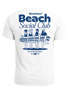 Herren T-Shirt Backprint Beach Social Club Surfer Grafik Sommer-Slogan – Kurzarm Freizeitshirt aus Baumwolle Fashion Streetstyle Neverless®preview