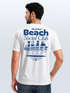 Herren T-Shirt Backprint Beach Social Club Surfer Grafik Sommer-Slogan – Kurzarm Freizeitshirt aus Baumwolle Fashion Streetstyle Neverless®preview