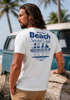 Herren T-Shirt Backprint Beach Social Club Surfer Grafik Sommer-Slogan – Kurzarm Freizeitshirt aus Baumwolle Fashion Streetstyle Neverless®preview
