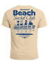 Herren T-Shirt Backprint Beach Social Club Surfer Grafik Sommer-Slogan – Kurzarm Freizeitshirt aus Baumwolle Fashion Streetstyle Neverless®preview