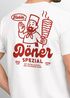 Herren T-Shirt Backprint Döner Spezial Funshirt mit witzigem Kebab Rückendruck Kurzarm Baumwollshirt Fashion Streetstyle Neverless®preview