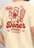 Herren T-Shirt Backprint Döner Spezial Funshirt mit witzigem Kebab Rückendruck Kurzarm Baumwollshirt Fashion Streetstyle Neverless®preview