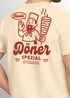 Herren T-Shirt Backprint Döner Spezial Funshirt mit witzigem Kebab Rückendruck Kurzarm Baumwollshirt Fashion Streetstyle Neverless®preview