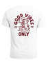 Herren T-Shirt Backprint Good Vibes Only Quitsche-Ente Motivprint Rückendruck Sommer Fashion Streetstyle Neverless®preview