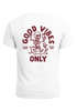 Herren T-Shirt Backprint Good Vibes Only Quitsche-Ente Motivprint Rückendruck Sommer Fashion Streetstyle Neverless®preview