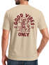 Herren T-Shirt Backprint Good Vibes Only Quitsche-Ente Motivprint Rückendruck Sommer Fashion Streetstyle Neverless®preview