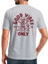 Herren T-Shirt Backprint Good Vibes Only Quitsche-Ente Motivprint Rückendruck Sommer Fashion Streetstyle Neverless®preview